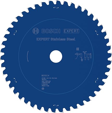 Bosch dairesel testere bıçağı Expert Stainless Steel, 230 x 25,4 X 1,9 mm, diş sayısı 46, 1 adet, 2608644287 için