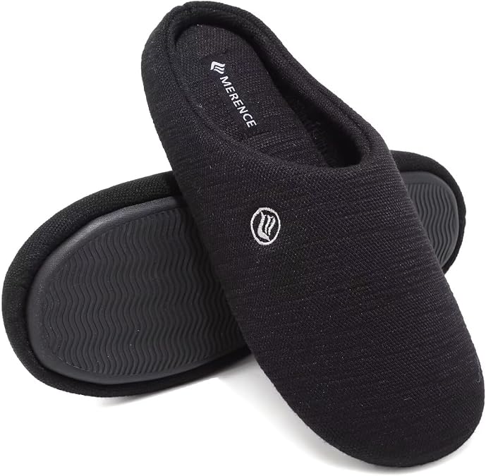 CIOR Unisex Men's Women's Memory Foam Slippers Comfort Cotton-blend Closed Toe House Shoes Indoor Scuff