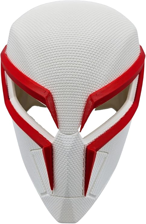 Cosplay Life 2099 Face Shell - Cosplay Mask, Halloween Outfit Accessory, Detachable Back Plate and Lenses (White)