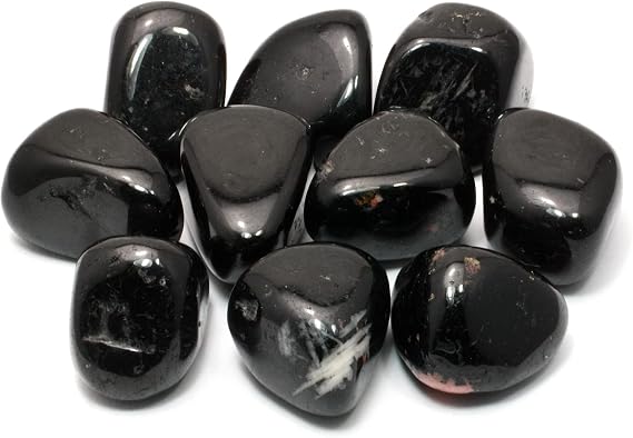 CrystalAge Black Tourmaline Tumble Stone (20-25mm) - Pack of 5