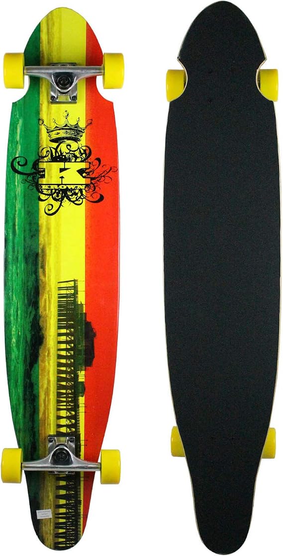 KROWN Longboards Rasta Complete Longboard KICKTAIL