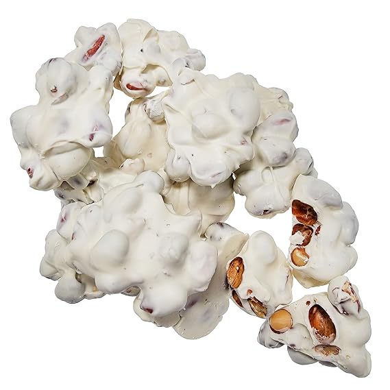 White Chocolate Peanut Clusters 12 Ounce - Roasted Peanuts Covered in Sweet White Frosting - Gourmet Candy Snack Gift - CandyKorner