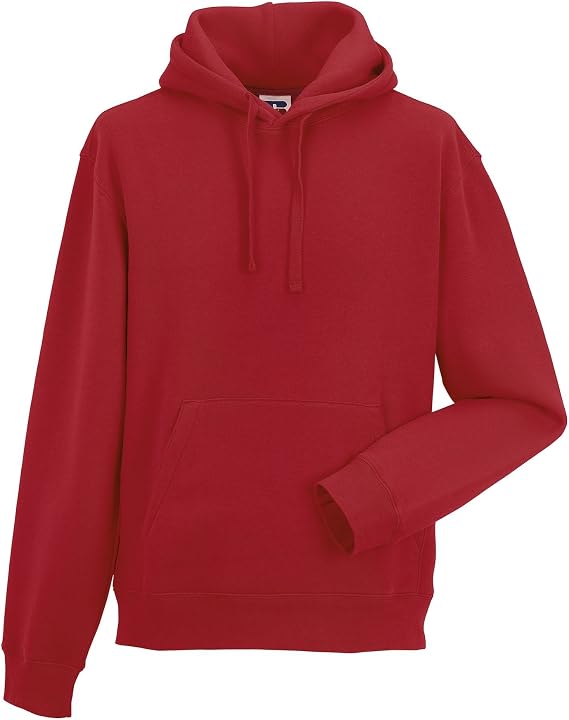 Russell Mens Authentic Hooded Sweatshirt / Hoodie (XS) (Classic Red)