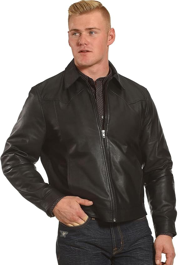 Cody James Men's Lambskin Jacket Black Large