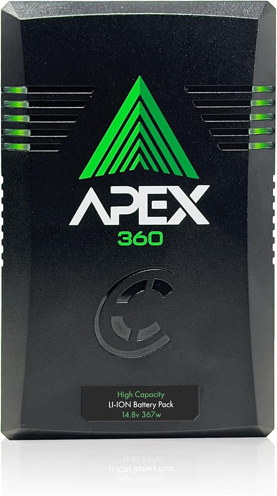 Core SWX Apex 360 LV V-Mount Battery 367Wh, 24A Continuous Load, Compact High-Capacity Battery for Professional LED Lighting, Studio & Location Use (APX-360V)