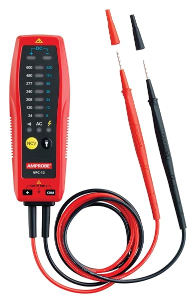 Amprobe VPC-12 Voltage and Continuity Tester with VolTect Non-Contact Voltage Detection and Built-in Vibration Alert