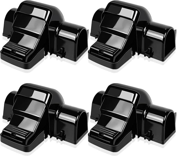 4 Pack Powerful Rat Traps with Dual Tunnels Design, Quick Humane Kill
