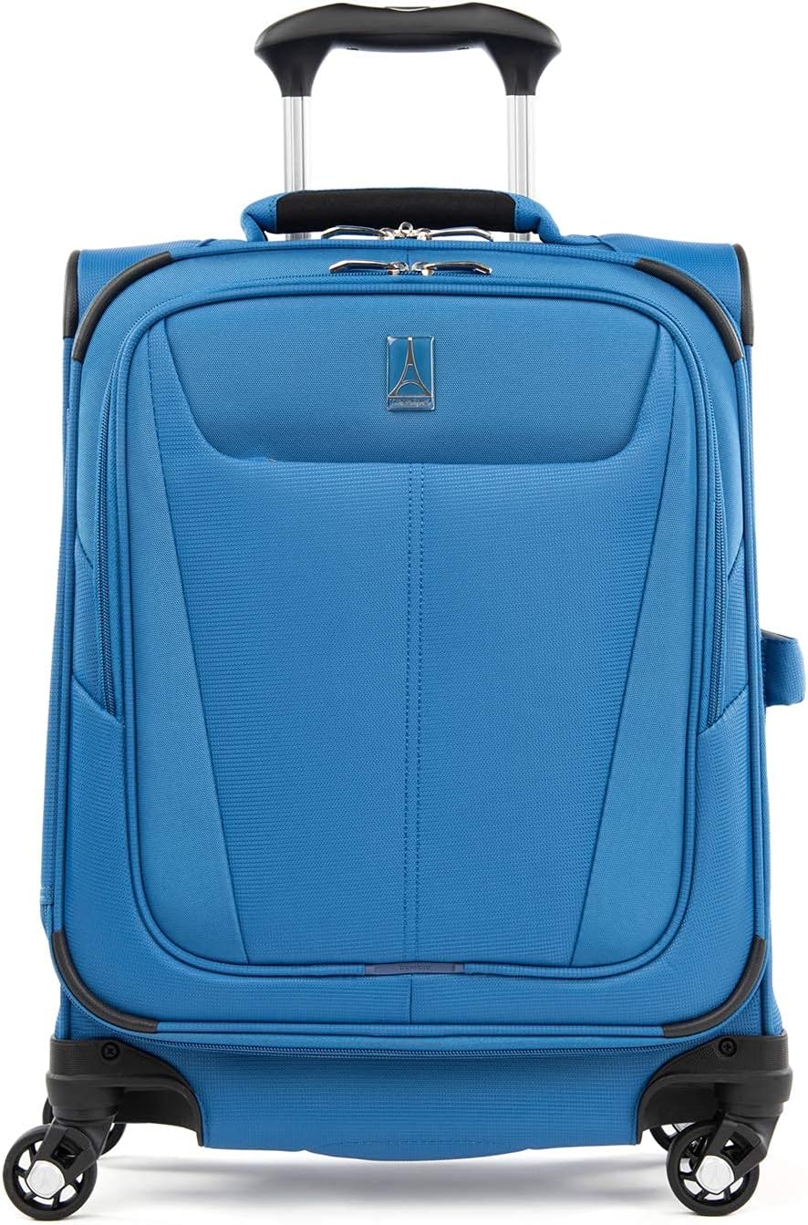 Travelpro Maxlite 5-Softside Expandable Spinner Wheel Luggage, Azure Blue, Carry-on 19-Inch, Maxlite 5 Softside Expandable Spinner Wheel Luggage