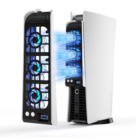 NEWDERY Cooling Fan for PS5, Upgraded 9-Blades