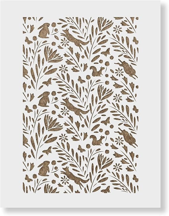 Forest Pattern Wall Stencil - Wall Stencil, Stencil Designs, Stencil for Painting, Wall Stencils - Decorate with Wall Stencils