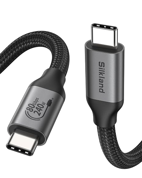 Silkland 80Gbps USB4 Cable for Thunderbolt 5 Cable 1M [USB-IF Certified]