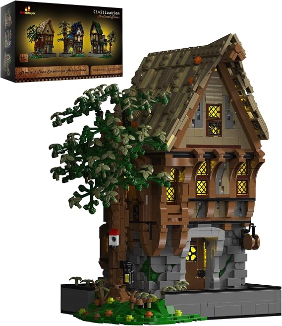 JMBricklayer Medieval Blacksmith Shop Building Set for Adults