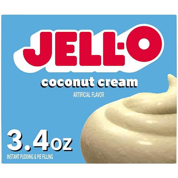 Jell-O Instant Coconut Cream Pudding, 3.4 oz Box