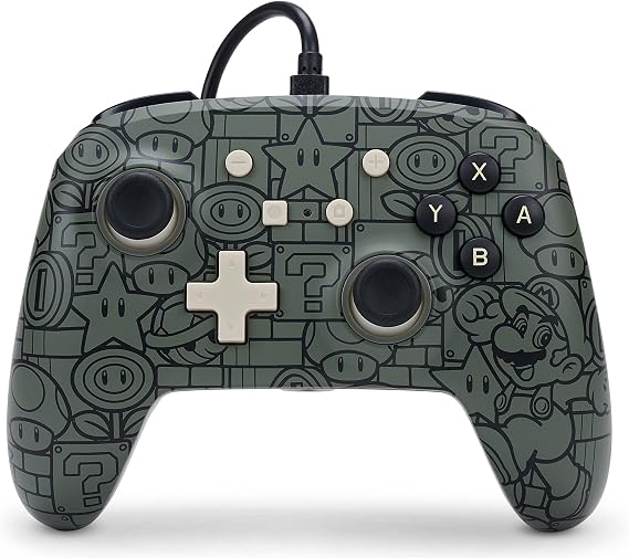 Nintendo Switch için geliştirilmiş kablolu PowerA Controller – Power-Up Mario, Gamepad, oyun kumandası, kablolu denetleyici, resmi lisanslı