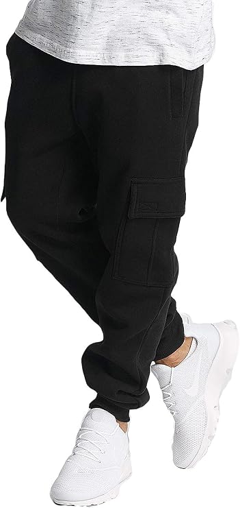 Southpole Men's Basic Active Cargo Jogger Pants, Fleece & Tech Woven Nylon