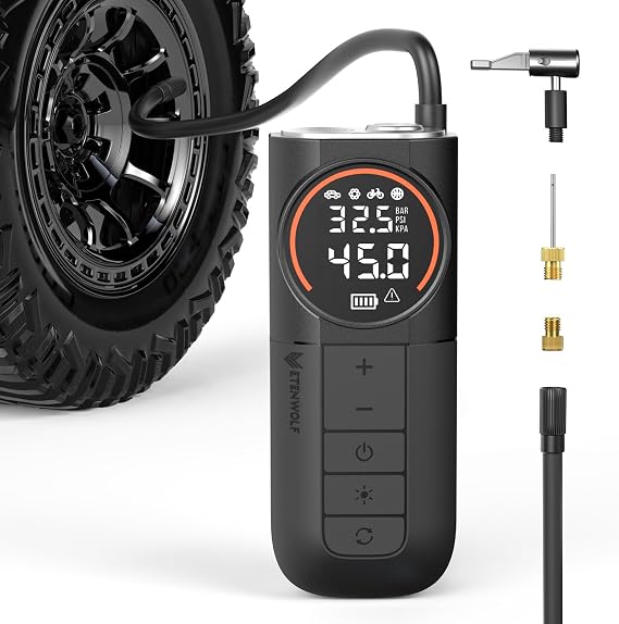 ETENWOLF S1 Tire Inflator Portable Air Compressor, 160PSI Cordless Air Pump