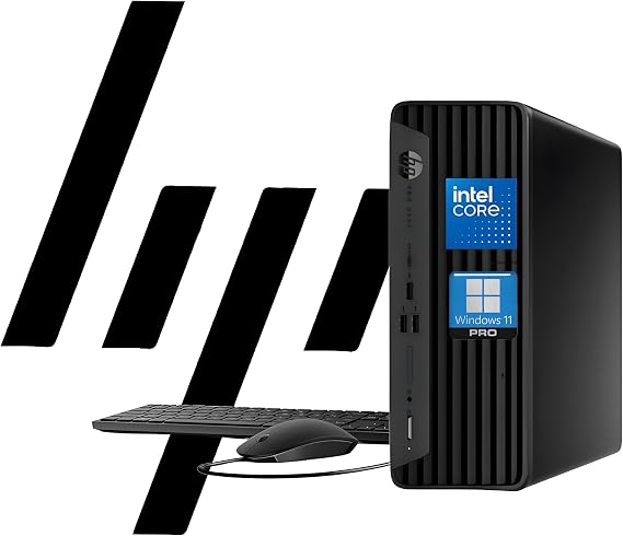 HP ProDesk 400 G9 Small Form Factor Business Desktop, Intel CPU, 8GB RAM, 256GB PCIe SSD, Dual 4K Display Support, USB-C, HDMI, RJ-45, Wi-Fi, Wired Keyboard & Mouse, Windows 11 Pro