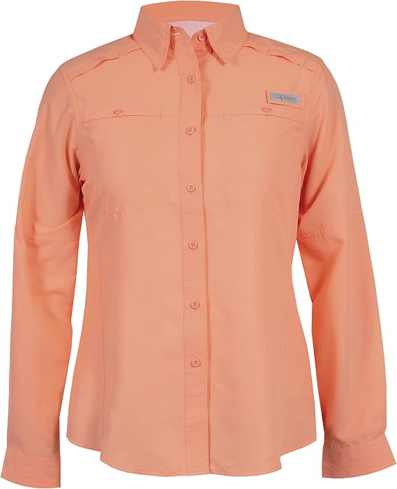 Habit Womens Schooner Cove Short Sleeve River Guide Fishing Shirt