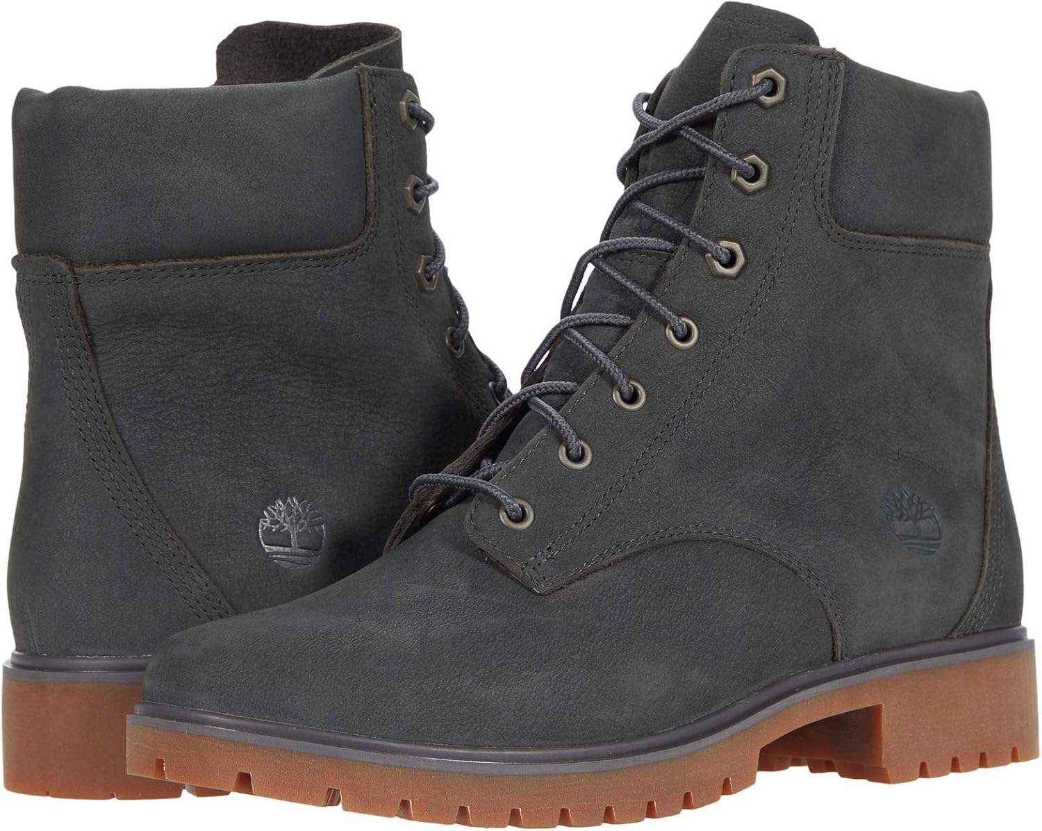 Timberland Jayne 6 Waterproof Boot Dark Grey Nubuck 7 B M