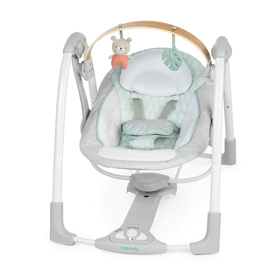 Ingenuity Swing 'n Go Lightweight Portable Baby Swing, Newborn to 9 Months