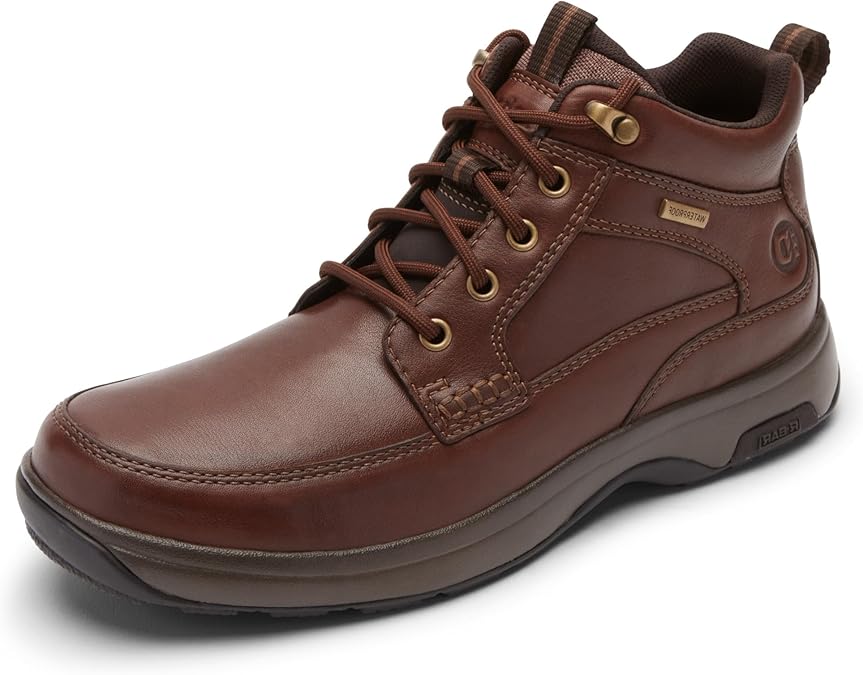 Dunham 8000 Waterpoof Mid Boots Men's Dark Brown Leather 9.5