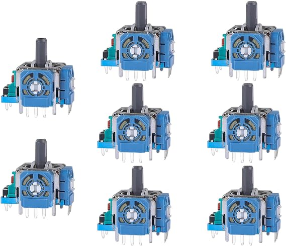 8pcs Joysticks Replacement for DualSense PS5 Controller, 3D Analog Sensor Wheel Thumb Sticks Joystick Rocker Module Replacement for Playstation 5 Controller