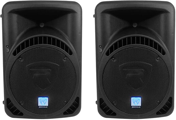 Rockville RPG12BT V2 12" Powered Bluetooth DJ PA Speaker with TWS, 2-Pack | 800W Peak / 200W RMS, Bluetooth 5.0, TWS Stereo Linking, Wireless Remote, USB/SD, EQ, XLR/1/4" Inputs, 2-Way, 125dB SPL