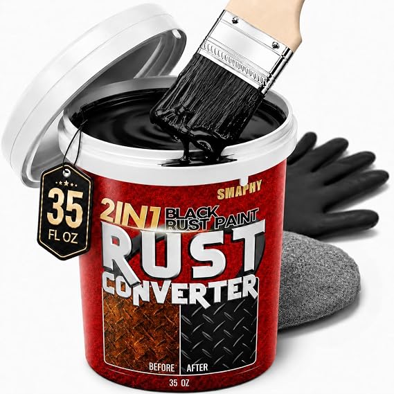 2 in 1 Rust Converter & Metal Primer, 35 oz Rust Reformer Paint for Metal
