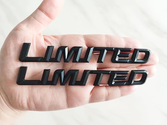2X Metal Chrome Plated Decal Suitable for Fender Trunk (Black)