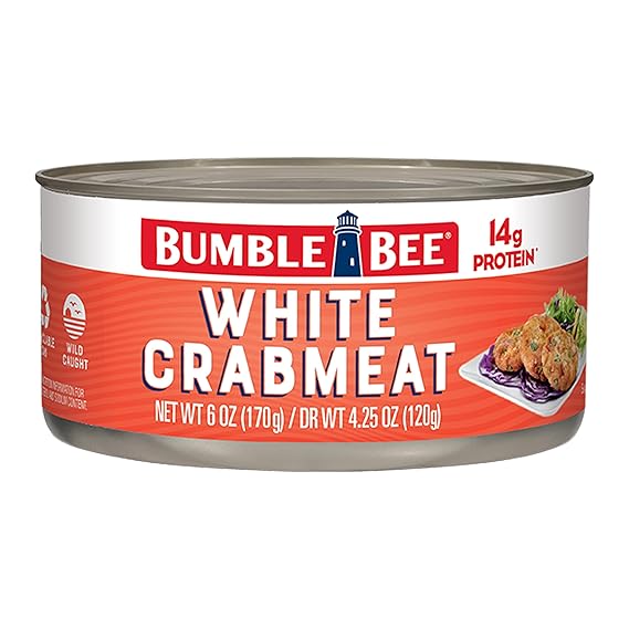 Bumble Bee White Flake Crab Meat in Water, 6 oz