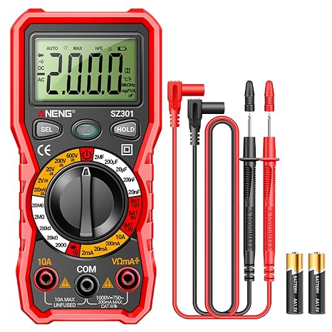 ANENG Multimeter,Digital Volt Meter Tester with Case,AC/DC Voltage,Current