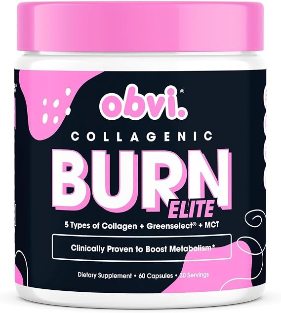 Obvi Burn Elite Thermogenic Collagen Supplement for Women, 60 Count