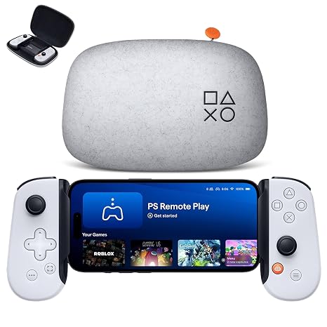 BACKBONE One PlayStation Edition Gaming Bundle Mobile Gaming Controller for iPhone (Lightning) 2nd Gen + Protective Controller Case Compatible with PlayStation Remote Play, Apple Arcade, and More