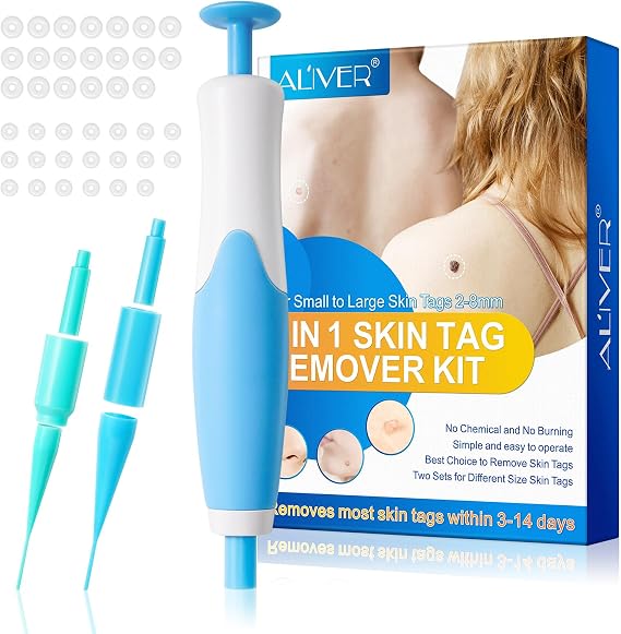 Skin Tag Removal Kit - Professional-Grade at-Home Skin Tag Freezing Solution for Safe and Painless on Face, Neck, and Body (Pack of 1 Blue Pen)