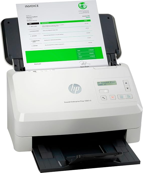 HP ScanJet Enterprise Flow 5000 s5 Tarayıcı, 6FW09A (Tek Yaprak Besleme, 80 Yaprak ADF, USB)