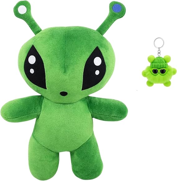 2-Pack Alien Plush Set, 35cm Soft Alien Plush Figure, Sci-Fi Figure Pillow, Cute Stuffed Ornament, Fluffy Collectible Decor for Decoration & Gifting