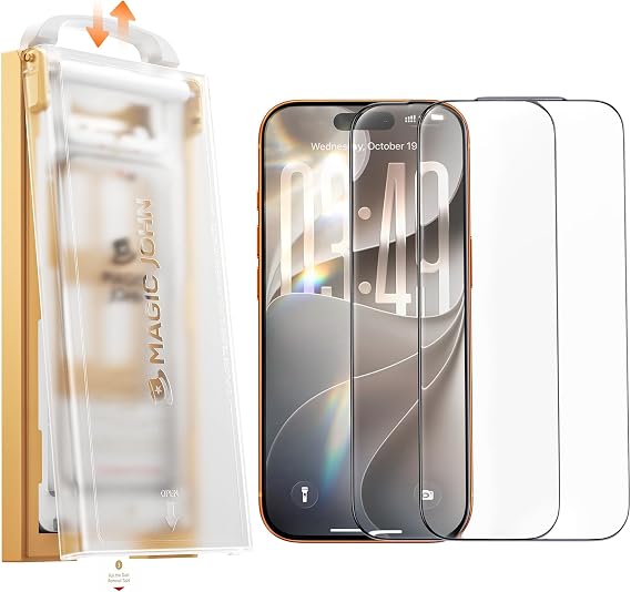 MAGIC JOHN 2Pack AR Screen Protector for iPhone 17 Pro Max Anti Reflection