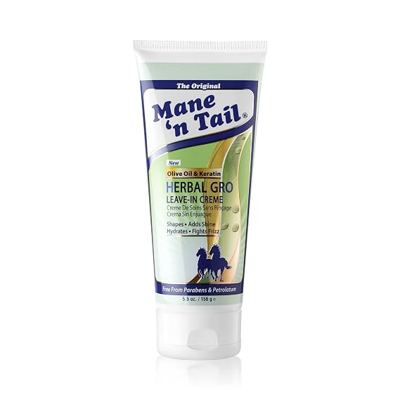 Mane 'n Tail Herbal Gro Leave-In Creme Therapy MAXIMUM VOLUME & SHINE 5.5 Ounce