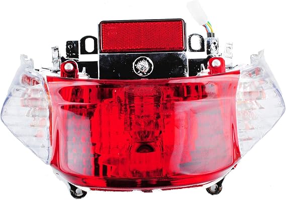 GY6 Tail Light 12V 5W Assembly Applicable for TaoTao Sunny Jonway 49CC 50CC 4-stroke Engine Chinese Scooters Moped (Brake Light, Red)