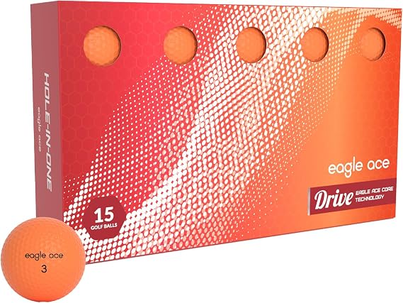 Eagle AceTM Drive Golf Balls-2 Layers-Maximum Distance,Optimal Spin Control (2024 Version