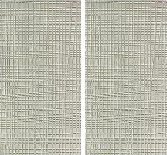 Modern 3D Wall Panels Stone Like Checkered, Waterproof PU Wainscoting, Interior Wall Decor Covering Panel, 3D Brick Faux Stone Look Cladding(White,2pcs - 0.6 x 1.2m)