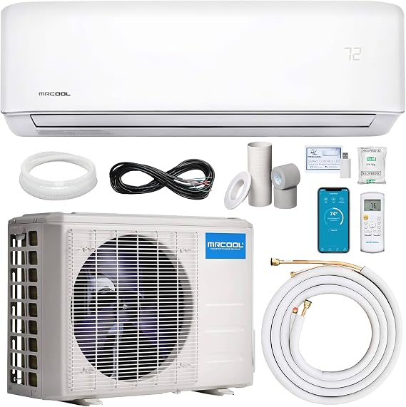 MRCOOL 18000 BTU 230V Ductless Inverter Mini Split Air Conditioner & Heat Pump System, Advantage Series - Wall-Mounted AC Unit w/Heating and Cooling for Home, Office & Commercial Space