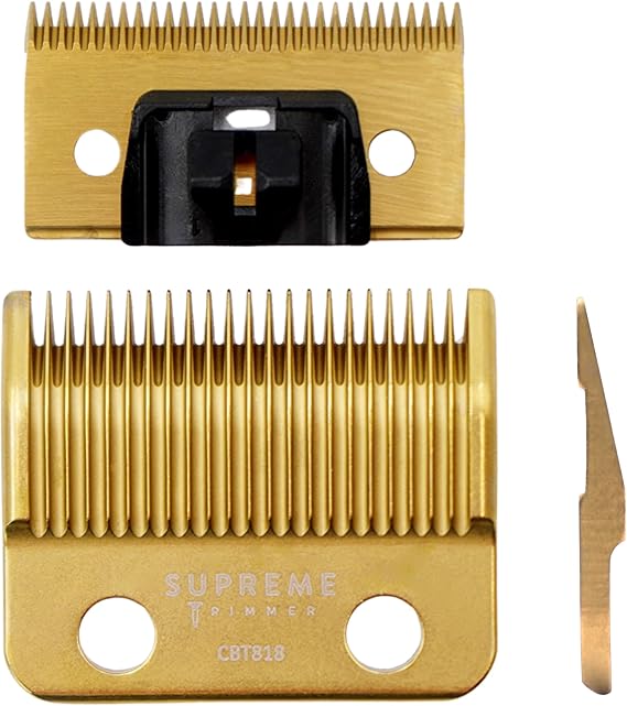 Supreme Trimmer Replacement Taper Blade CBT818 | Ceramic Blade for Hair Clippers | Gold