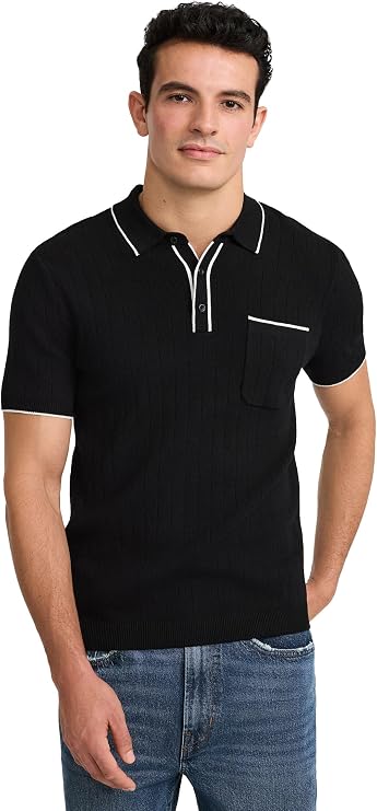 EXPRESS Men's Short Sleeve Cotton Sweater Polo