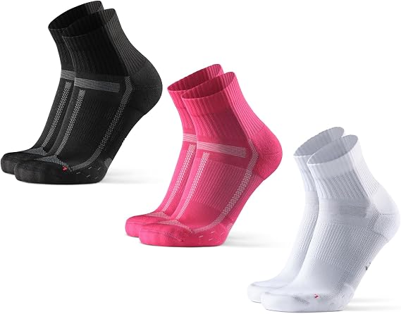 DANISH ENDURANCE Quarter Lightweight Compression Running Socks - 3 Pairs