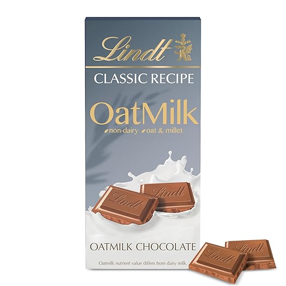 Lindt CLASSIC RECIPE OAT MILK Plain Chocolate Bar, 3.5 oz.