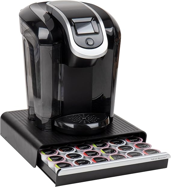 Mind Reader Single Serve Coffee Pod Drawer for 36 Pods, Countertop Organizer, Coffee Station Base, Black