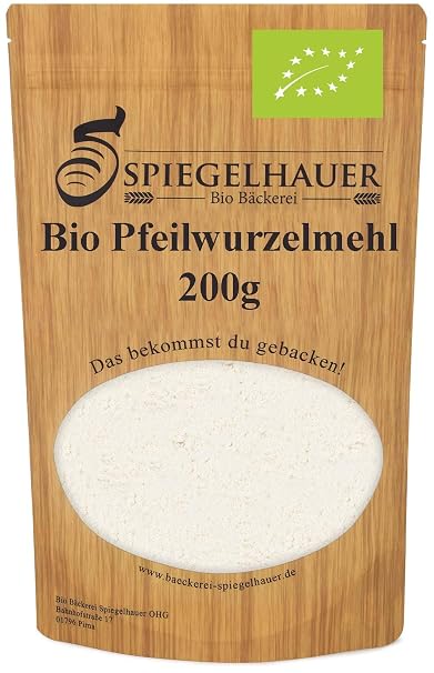 Bäckerei Spiegelhauer Organic Arrowroot Meal 200 g Arrowroot Powder Arrowroot Starch Tasteless Binder Egg Replacement