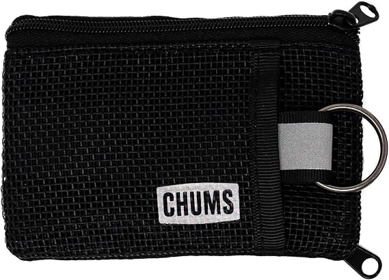 Chums Surfshorts Flow Wallet, Slim RFID Wallet for Men (Black)