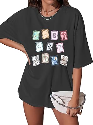 Oversized Country Music Album Shirts Women Concert T-Shirt Vintage Funny Stamp Graphic Tee Music Lovers Short Sleeve Tops